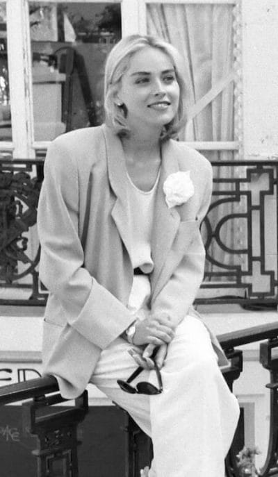 シャロン・ストーン(1991年)/ Sharon Stone au Festival du cinéma américain de Deauville (Calvados, France) / Wikipedia