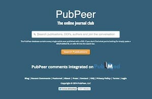 PubPeer: The online journal club Website