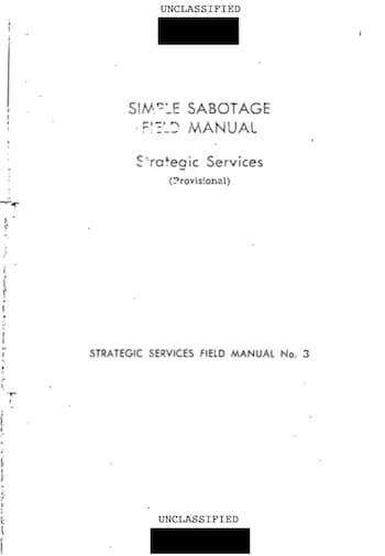 Simple Sabotage Field Manual / CIA