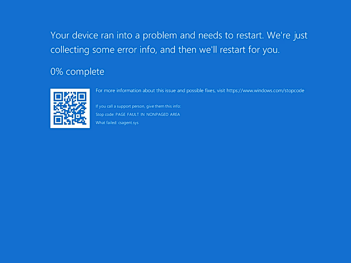 CrowdStrike blue screen of death