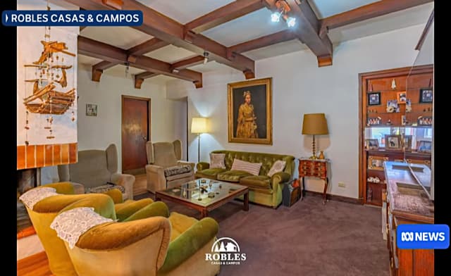 hanging above a sofa in a property near Buenos Aires