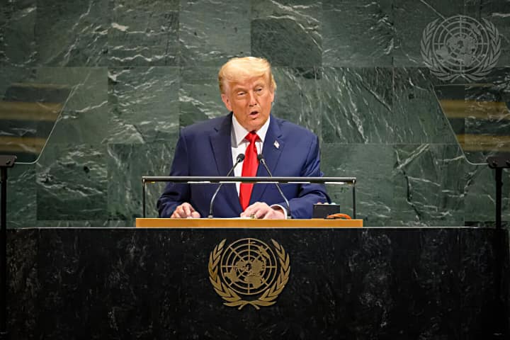 President Donald Trump of the United States addresses the general debate of the General Assembly’s 80th session
