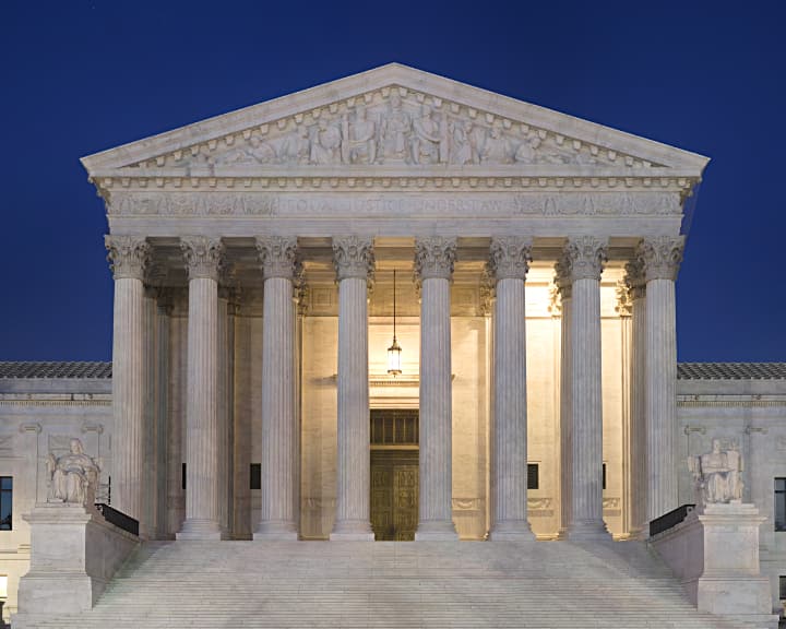 Supreme Court Front Dusk