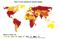 Top 1% net personal wealth share